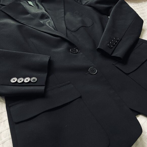 Lauren Ralph Lauren Womens Size 10 Black Wool Blazer FLAW - Picture 8 of 16